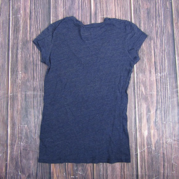 Chicago Bears Shirt Womens Medium Navy Blue NFL Football V Neck Short Sleeve Tee - Picture 3 of 3
